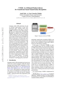 T-NER: An All-Round Python Library for Transformer-based Named Entity
  Recognition
