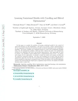 Learning Variational Models with Unrolling and Bilevel Optimization