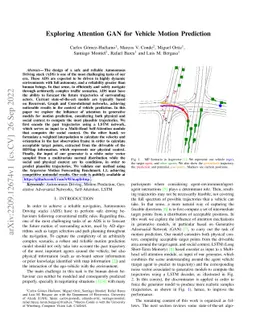 Exploring Attention GAN for Vehicle Motion Prediction