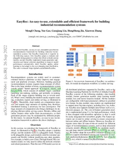 EasyRec: An easy-to-use, extendable and efficient framework for building
  industrial recommendation systems