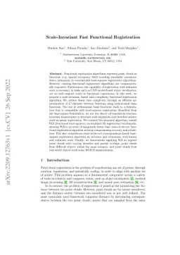 Scale-Invariant Fast Functional Registration