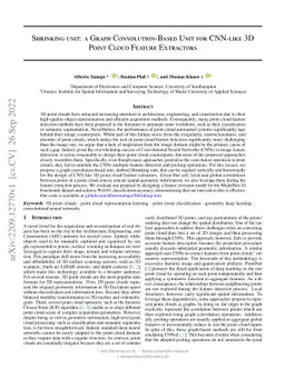Shrinking unit: a Graph Convolution-Based Unit for CNN-like 3D Point
  Cloud Feature Extractors