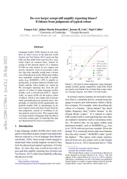 Do ever larger octopi still amplify reporting biases? Evidence from
  judgments of typical colour