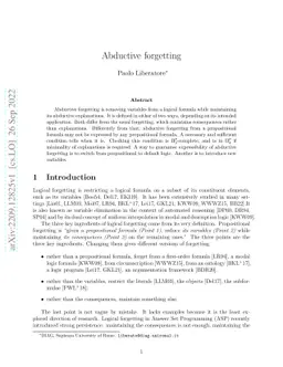 Abductive forgetting