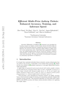 Efficient Multi-Prize Lottery Tickets: Enhanced Accuracy, Training, and
  Inference Speed