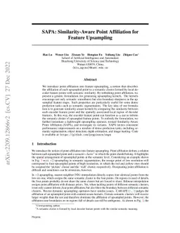 SAPA: Similarity-Aware Point Affiliation for Feature Upsampling