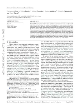 Survey on Fairness Notions and Related Tensions