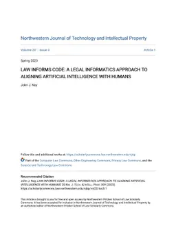 Law Informs Code: A Legal Informatics Approach to Aligning Artificial
  Intelligence with Humans
