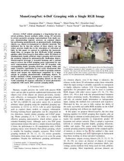 MonoGraspNet: 6-DoF Grasping with a Single RGB Image