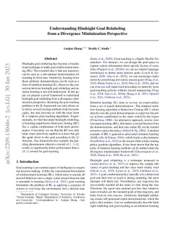 Understanding Hindsight Goal Relabeling from a Divergence Minimization
  Perspective