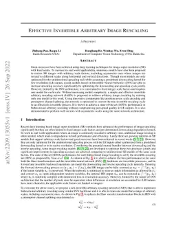 Effective Invertible Arbitrary Image Rescaling