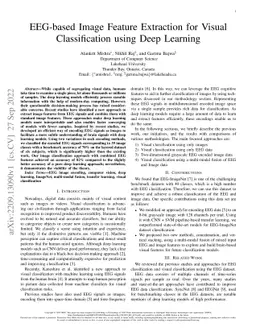 EEG-based Image Feature Extraction for Visual Classification using Deep
  Learning
