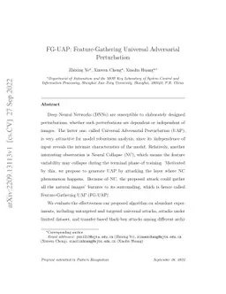 FG-UAP: Feature-Gathering Universal Adversarial Perturbation