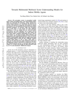 Towards Multimodal Multitask Scene Understanding Models for Indoor
  Mobile Agents