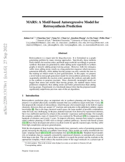 MARS: A Motif-based Autoregressive Model for Retrosynthesis Prediction