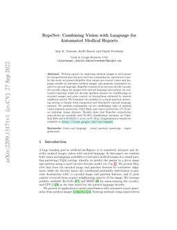 RepsNet: Combining Vision with Language for Automated Medical Reports
