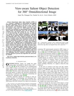 View-aware Salient Object Detection for 360° Omnidirectional Image