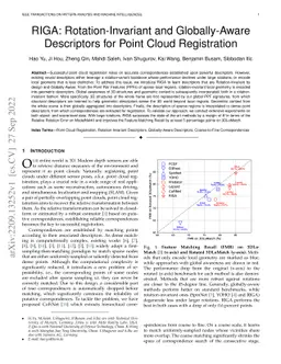 RIGA: Rotation-Invariant and Globally-Aware Descriptors for Point Cloud
  Registration