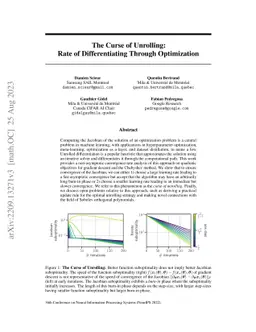 The Curse of Unrolling: Rate of Differentiating Through Optimization
