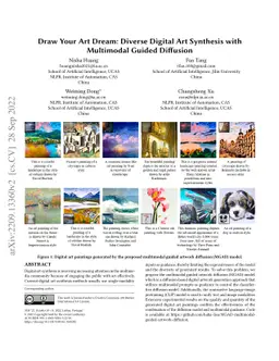 Draw Your Art Dream: Diverse Digital Art Synthesis with Multimodal
  Guided Diffusion