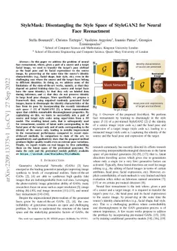 StyleMask: Disentangling the Style Space of StyleGAN2 for Neural Face
  Reenactment