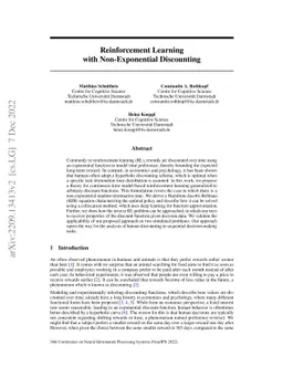 Reinforcement Learning with Non-Exponential Discounting