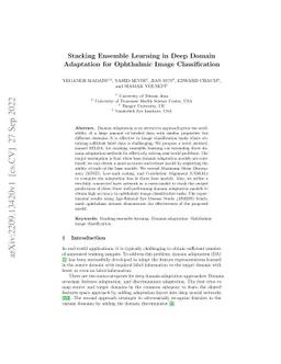 Stacking Ensemble Learning in Deep Domain Adaptation for Ophthalmic
  Image Classification