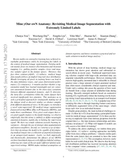 Mine yOur owN Anatomy: Revisiting Medical Image Segmentation with
  Extremely Limited Labels