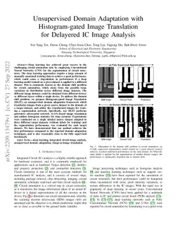 Unsupervised Domain Adaptation with Histogram-gated Image Translation
  for Delayered IC Image Analysis