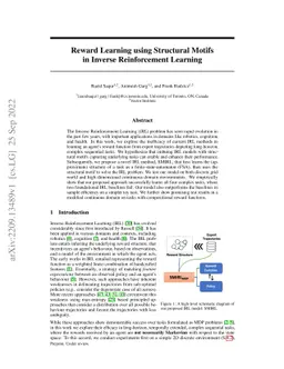 Reward Learning using Structural Motifs in Inverse Reinforcement
  Learning