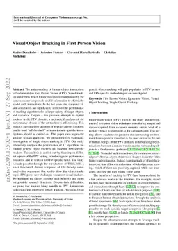Visual Object Tracking in First Person Vision