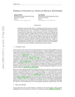 Formal Conceptual Views in Neural Networks