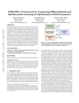 FORLORN: A Framework for Comparing Offline Methods and Reinforcement
  Learning for Optimization of RAN Parameters