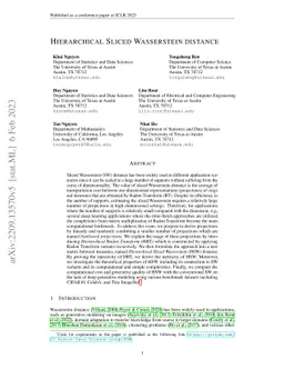 Hierarchical Sliced Wasserstein Distance