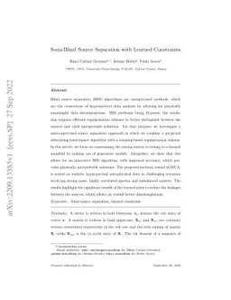 Semi-Blind Source Separation with Learned Constraints