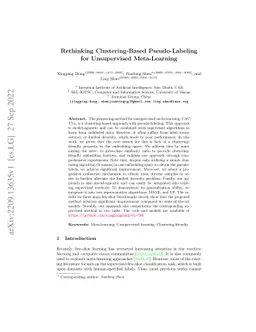 Rethinking Clustering-Based Pseudo-Labeling for Unsupervised
  Meta-Learning