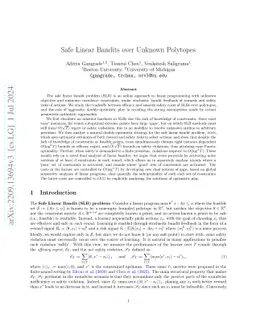Safe Linear Bandits over Unknown Polytopes