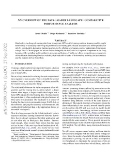 An Overview of the Data-Loader Landscape: Comparative Performance
  Analysis