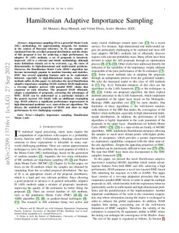 Hamiltonian Adaptive Importance Sampling