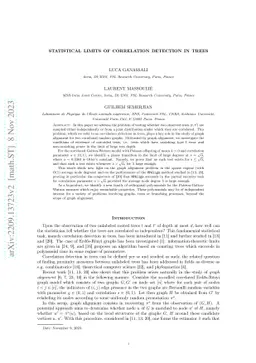 Statistical limits of correlation detection in trees