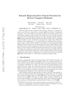 Towards Regression-Free Neural Networks for Diverse Compute Platforms