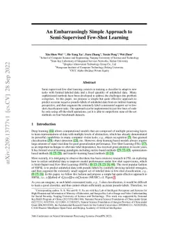 An Embarrassingly Simple Approach to Semi-Supervised Few-Shot Learning