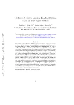 TRBoost: A Generic Gradient Boosting Machine based on Trust-region
  Method
