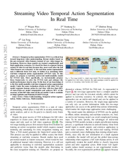 Streaming Video Temporal Action Segmentation In Real Time
