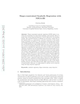 Shape-constrained Symbolic Regression with NSGA-III