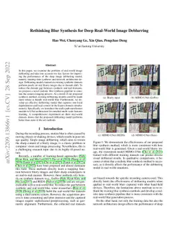 Rethinking Blur Synthesis for Deep Real-World Image Deblurring