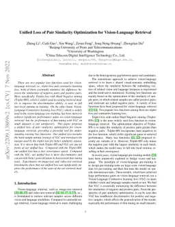 Unified Loss of Pair Similarity Optimization for Vision-Language
  Retrieval