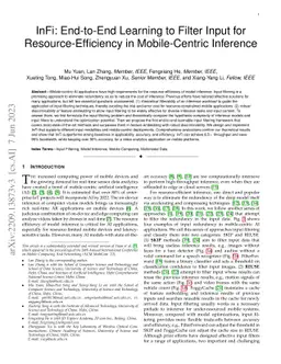 InFi: End-to-End Learning to Filter Input for Resource-Efficiency in
  Mobile-Centric Inference