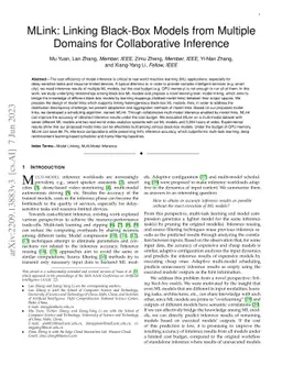 MLink: Linking Black-Box Models from Multiple Domains for Collaborative
  Inference