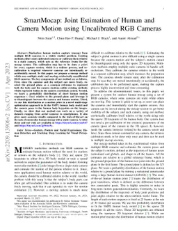 SmartMocap: Joint Estimation of Human and Camera Motion using
  Uncalibrated RGB Cameras